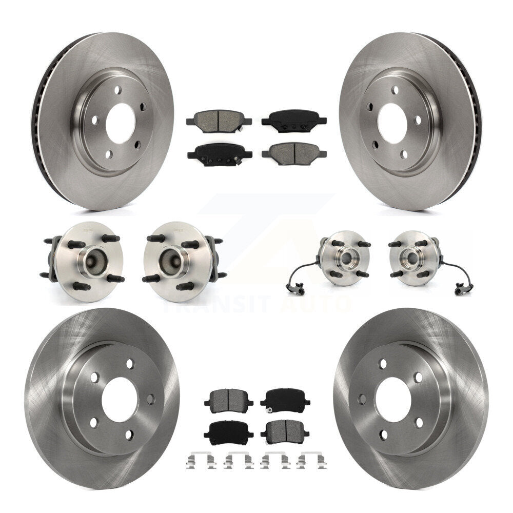 Kit de rotors et plaquettes de frein à disque, roulements de moyeu avant et arrière (10 pièces) pour Saturn Ion