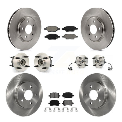Kit de rotors et plaquettes de frein à disque, roulements de moyeu avant et arrière (10 pièces) pour Saturn Ion