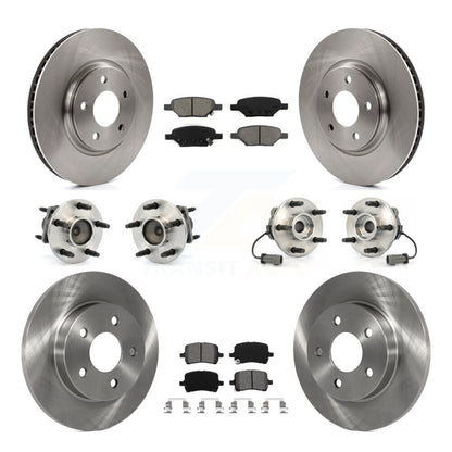 Kit de rotors et plaquettes de frein, roulement de moyeu avant et arrière (10 pièces) pour Chevrolet Cobalt Satur