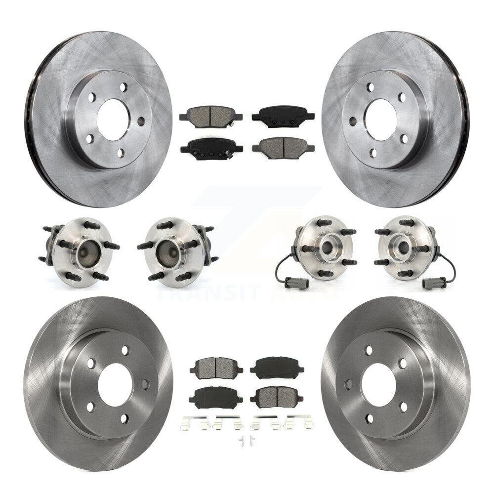 Kit de rotors et plaquettes de frein à disque, roulements de moyeu avant et arrière (10 pièces) pour Pontiac G5
