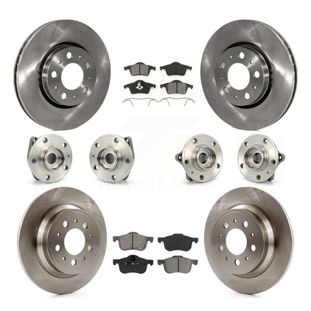 Kit de Rotor et de plaquettes de frein, roulement de moyeu avant et arrière (10 pièces) pour Volvo S60 XC70 V70 S8