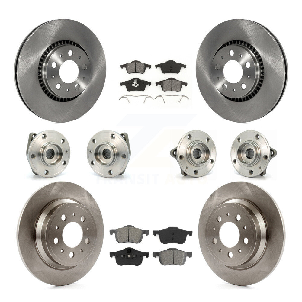 Kit de Rotor et de plaquettes de frein, roulement de moyeu avant et arrière (10 pièces) pour Volvo S60 XC70 V70 S8