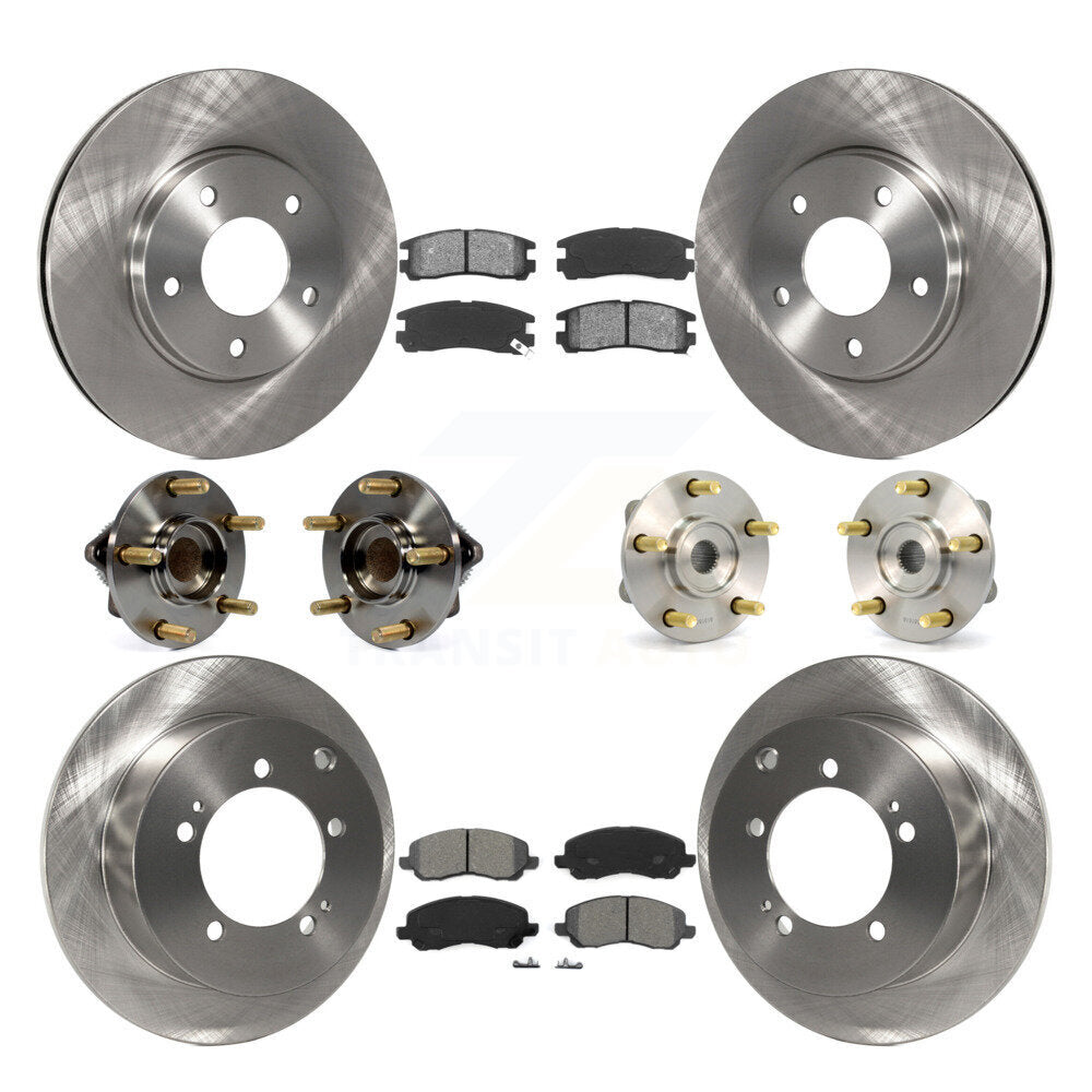 Kit de rotors et plaquettes de frein à disque, roulement de moyeu avant et arrière (10 pièces) pour Mitsubishi Eclips