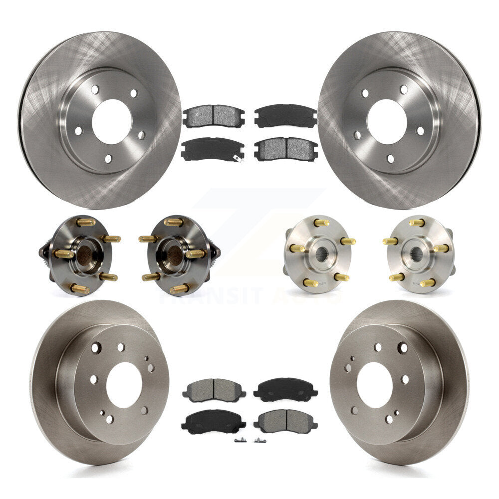 Kit de rotor et de plaquettes de frein à disque, roulement de moyeu avant et arrière (10 pièces) pour Mitsubishi Galan