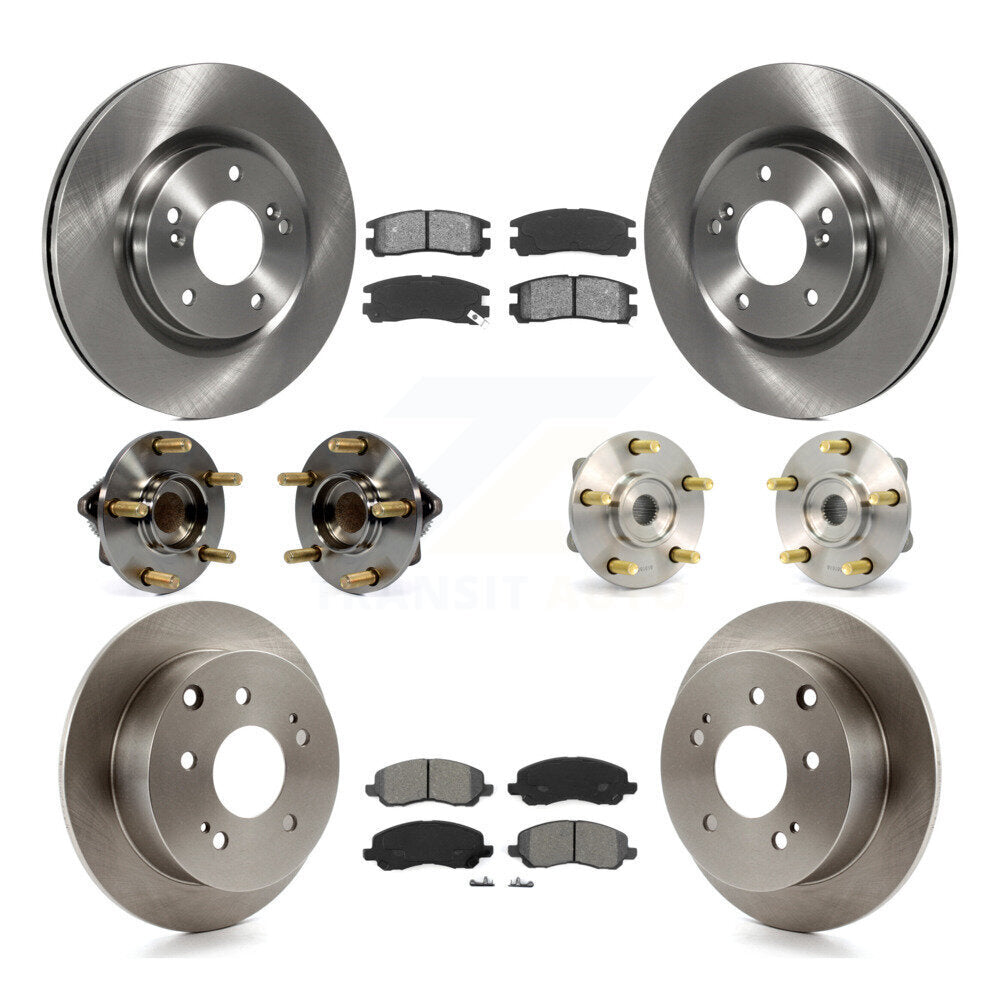 Kit de plaquettes de Rotor de frein, roulement de moyeu avant et arrière (10 pièces) pour Mitsubishi Eclipse 2.4 06
