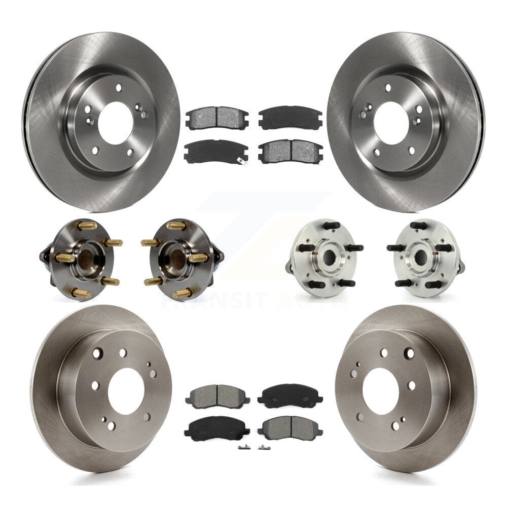 Kit de plaquettes de Rotor de frein, roulement de moyeu avant et arrière (10 pièces) pour Mitsubishi Eclipse Galan