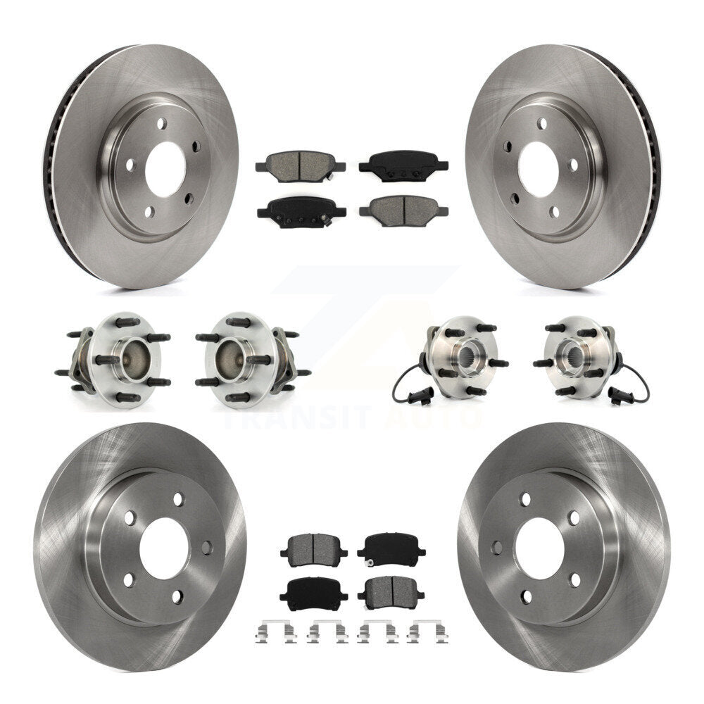 Kit de Rotor et plaquettes de frein, roulement de moyeu avant et arrière (10 pièces) pour Chevrolet Malibu HHR G