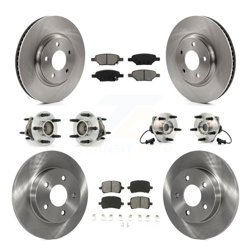 Kit de Rotor et de plaquettes de frein, roulement de moyeu avant et arrière (10 pièces) pour Chevrolet Malibu Pontia