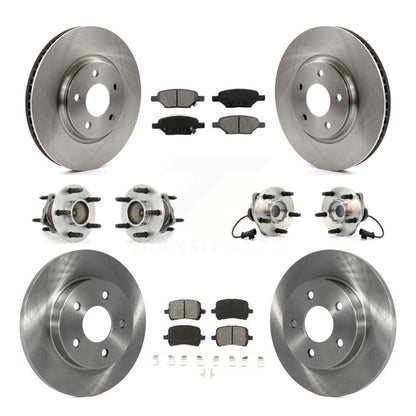 Kit de Rotor et de plaquettes de frein, roulement de moyeu avant et arrière (10 pièces) pour Chevrolet Malibu Pontia