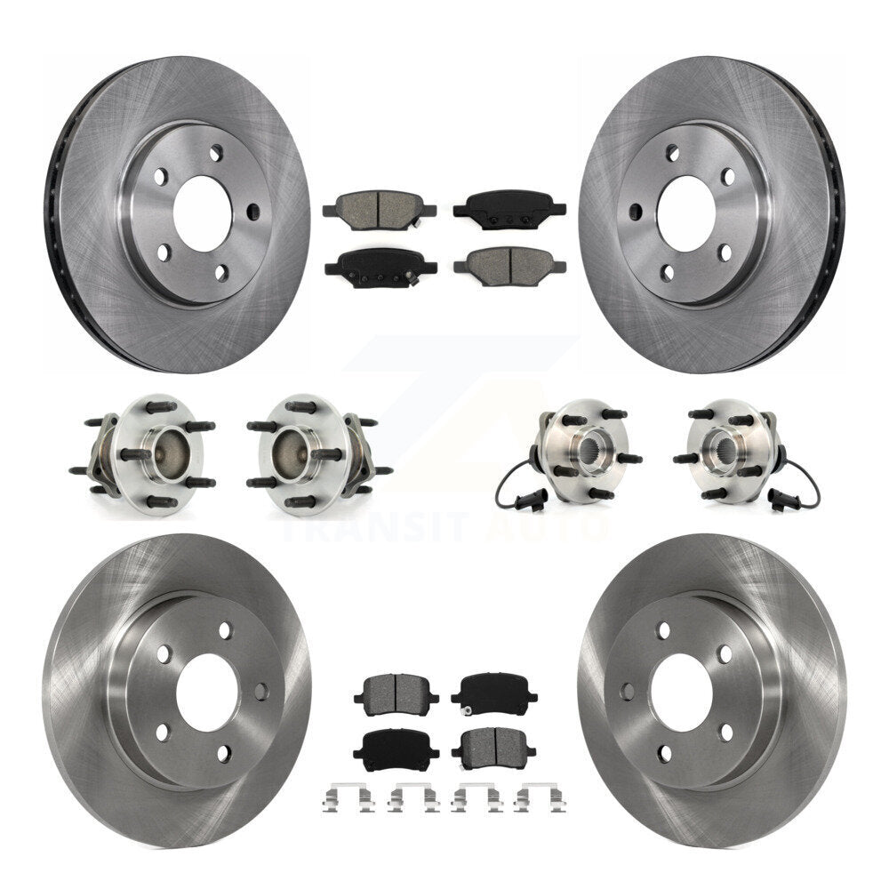 Kit de Rotor et plaquettes de frein à disque, roulement de moyeu avant et arrière (10 pièces) pour Chevrolet Malib