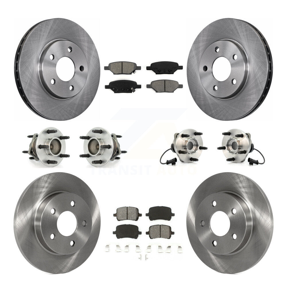 Kit de Rotor et de plaquettes de frein, roulement de moyeu avant et arrière (10 pièces) pour Chevrolet Malibu Pontia