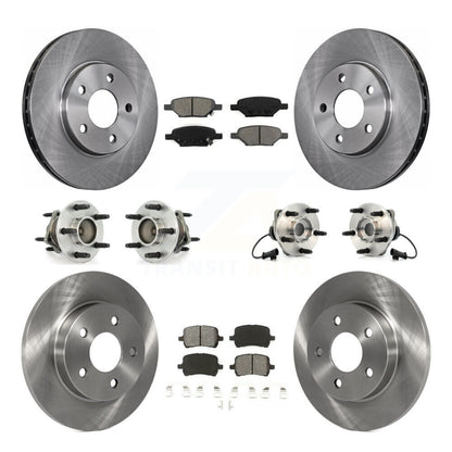 Kit de Rotor et de plaquettes de frein, roulement de moyeu avant et arrière (10 pièces) pour Chevrolet Malibu Pontia