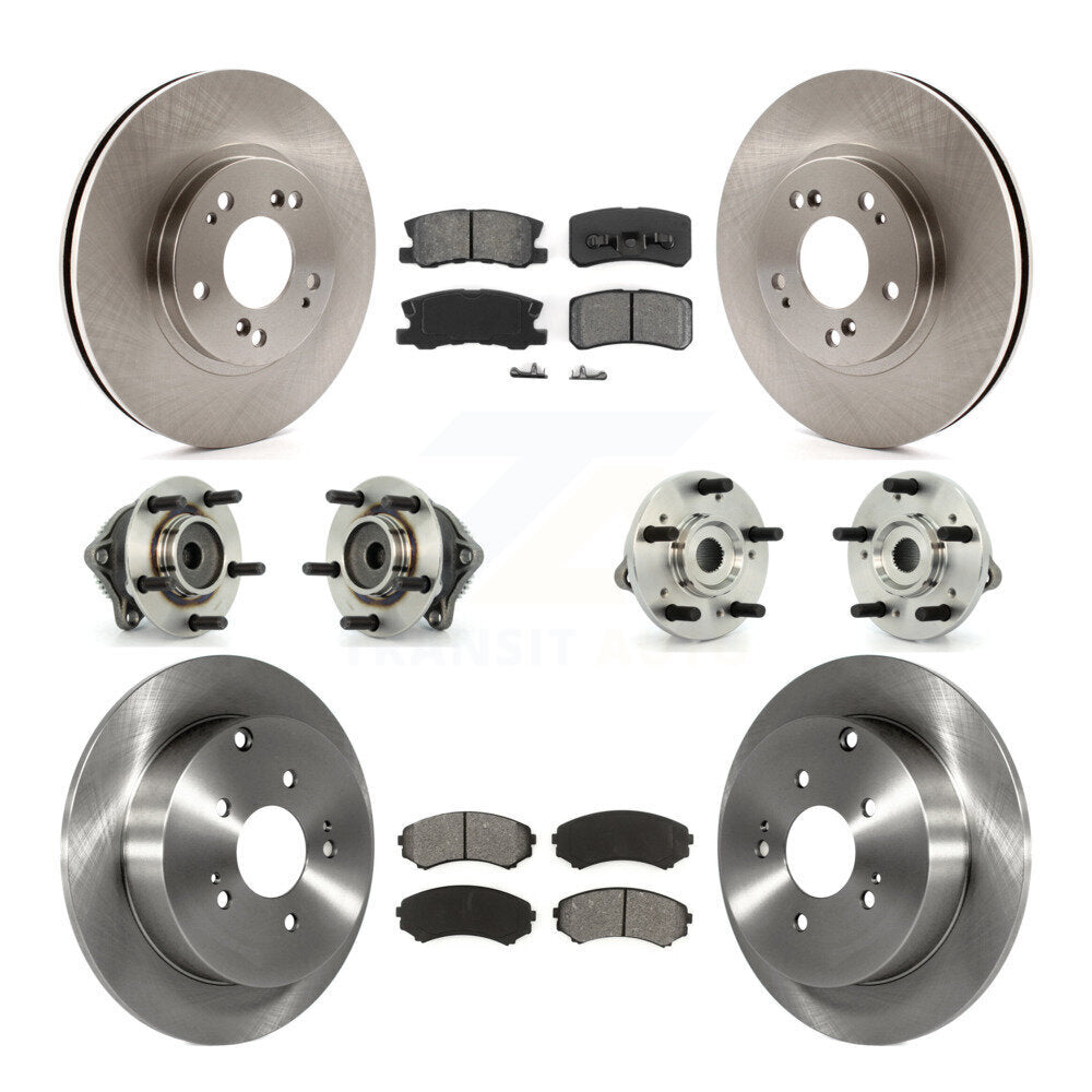 Kit de Rotor et plaquettes de frein, roulement de moyeu avant et arrière (10 pièces) pour Mitsubishi Endeavour FW