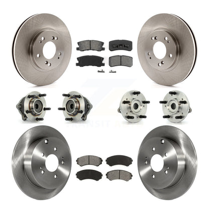 Kit de Rotor et plaquettes de frein, roulement de moyeu avant et arrière (10 pièces) pour Mitsubishi Endeavour FW