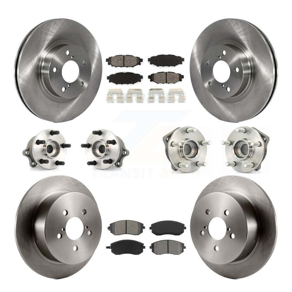 Kit de plaquettes de Rotor de frein, roulement de moyeu avant et arrière (10 pièces) pour Subaru Legacy i/Limite 05