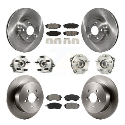 Kit de plaquettes de Rotor de frein, roulement de moyeu avant et arrière (10 pièces) pour Subaru Legacy i/Limite 05