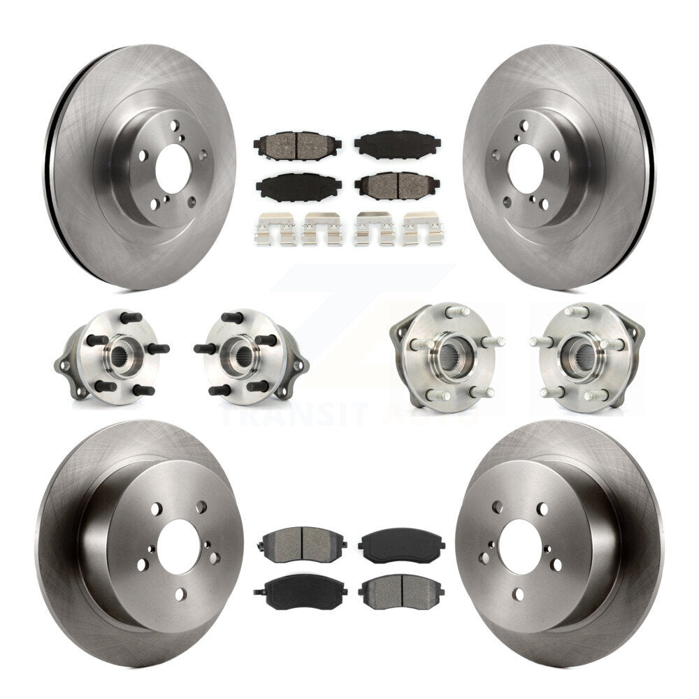 Kit de plaquettes de Rotor de frein, roulement de moyeu avant et arrière (10 pièces) pour Subaru Outback Legac 2005