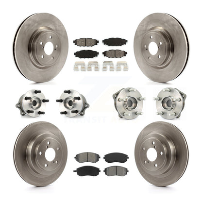 Kit de rotors et plaquettes de frein à disque, roulements de moyeu avant et arrière (10 pièces) pour Subaru Legacy