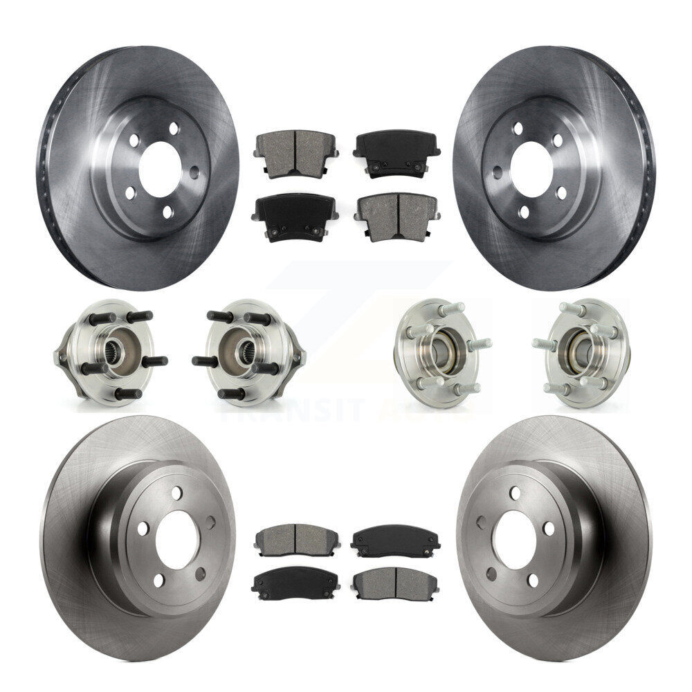 Kit de plaquettes de Rotor de frein, roulement de moyeu avant et arrière (10 pièces) pour Chrysler 300 Dodge Charge