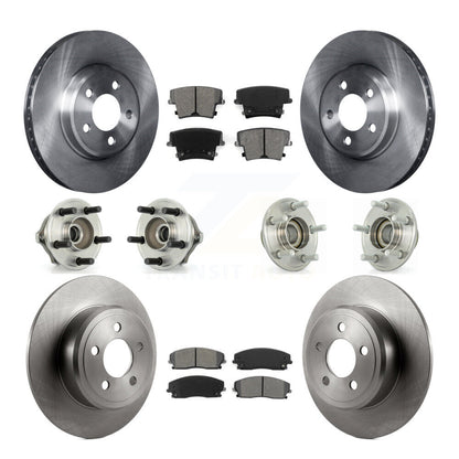 Kit de plaquettes de Rotor de frein, roulement de moyeu avant et arrière (10 pièces) pour Chrysler 300 Dodge Charge
