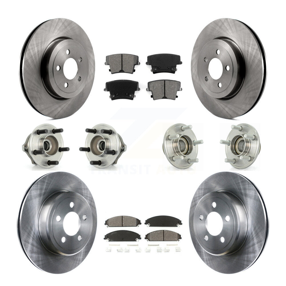 Kit de plaquettes de Rotor de frein, roulement de moyeu avant et arrière (10 pièces) pour Chrysler 300 Dodge Charge