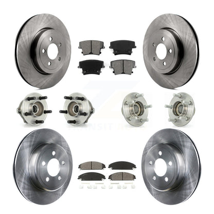 Kit de plaquettes de Rotor de frein, roulement de moyeu avant et arrière (10 pièces) pour Chrysler 300 Dodge Charge