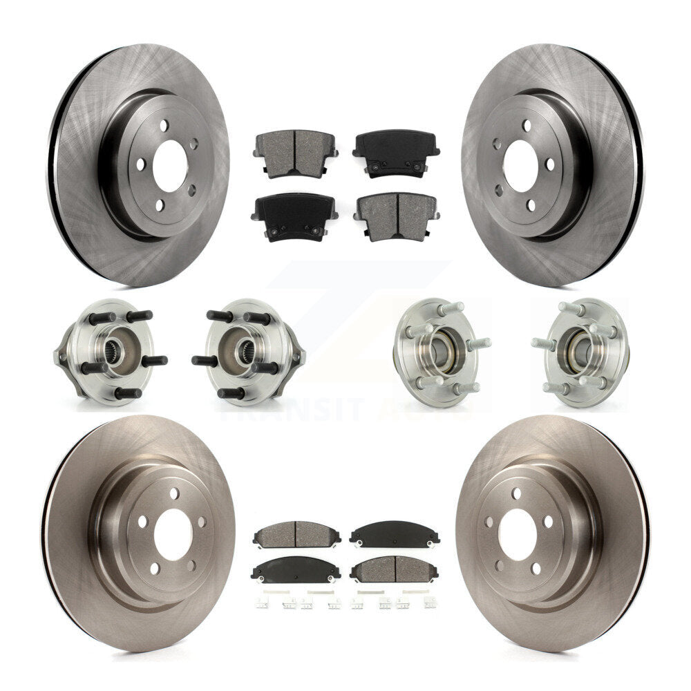 Kit de rotors et plaquettes de frein à disque, roulements de moyeu avant et arrière (10 pièces) pour Dodge Charger