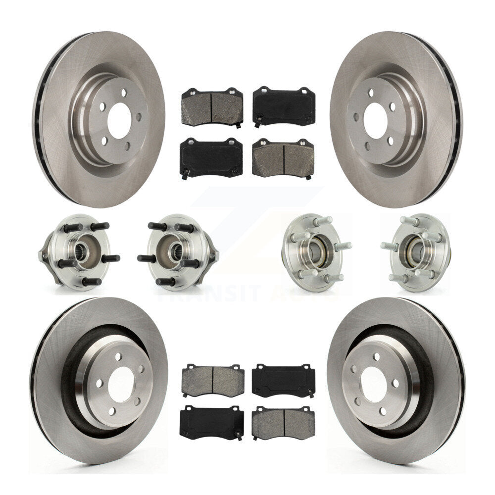Kit de plaquettes de Rotor de frein, roulement de moyeu avant et arrière (10 pièces) pour Chrysler 300 Dodge Charge