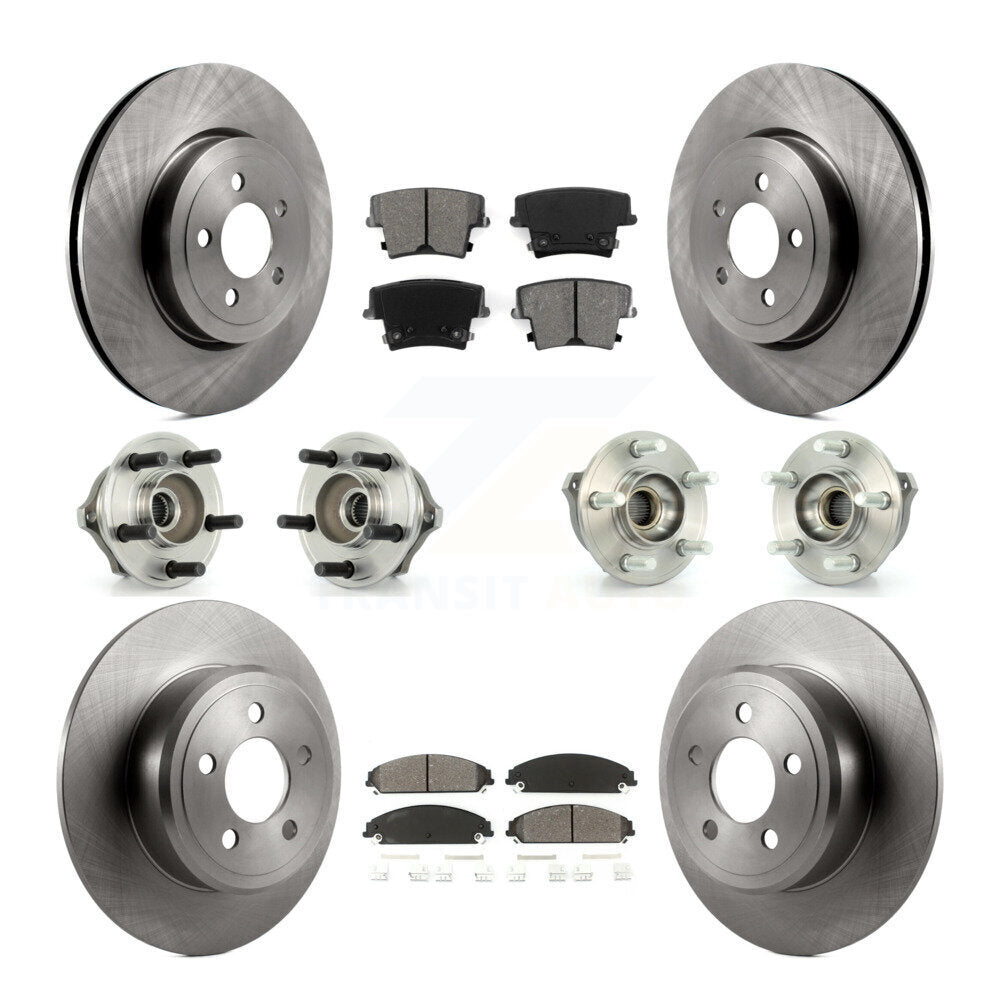 Kit de plaquettes de Rotor de frein, roulement de moyeu avant et arrière (10 pièces) pour Chrysler 300 AWD avec 3.5