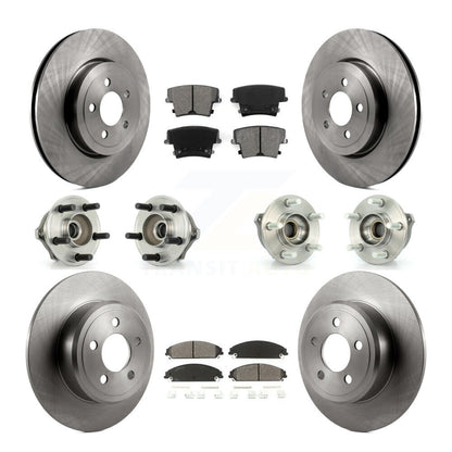 Kit de plaquettes de Rotor de frein, roulement de moyeu avant et arrière (10 pièces) pour Chrysler 300 AWD avec 3.5