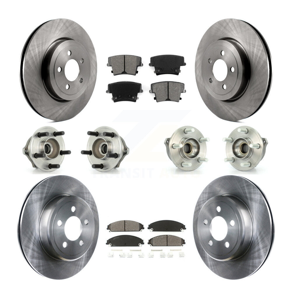 Kit de plaquettes de Rotor de frein, roulement de moyeu avant et arrière (10 pièces) pour Chrysler 300 Dodge Charge