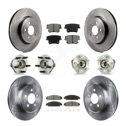 Kit de plaquettes de Rotor de frein, roulement de moyeu avant et arrière (10 pièces) pour Chrysler 300 Dodge Charge