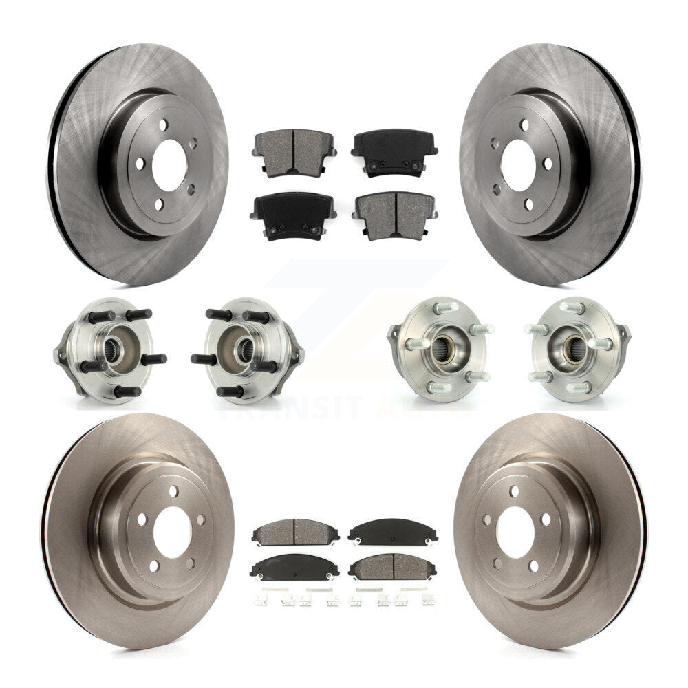 Kit de rotors et plaquettes de frein à disque, roulements de moyeu avant et arrière (10 pièces) pour Dodge Charger