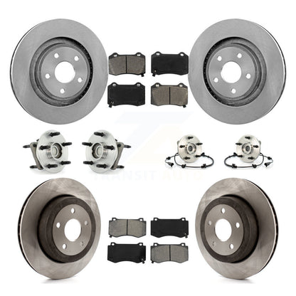 Kit de Rotor et de plaquettes de frein, roulement de moyeu avant et arrière (10 pièces) pour Jeep Grand Cherokee SRT