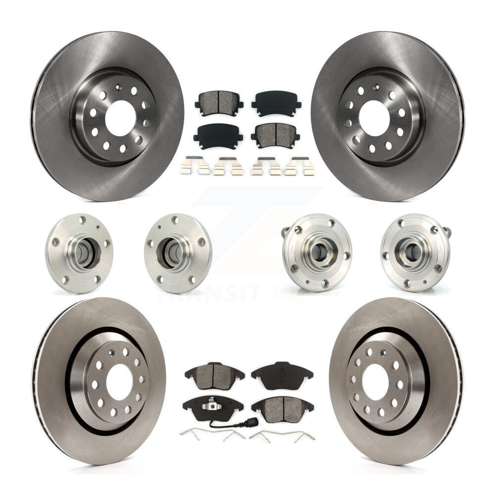 Kit de Rotor et de plaquettes de frein, roulement de moyeu avant et arrière (10 pièces) pour Volkswagen Passat CC FW