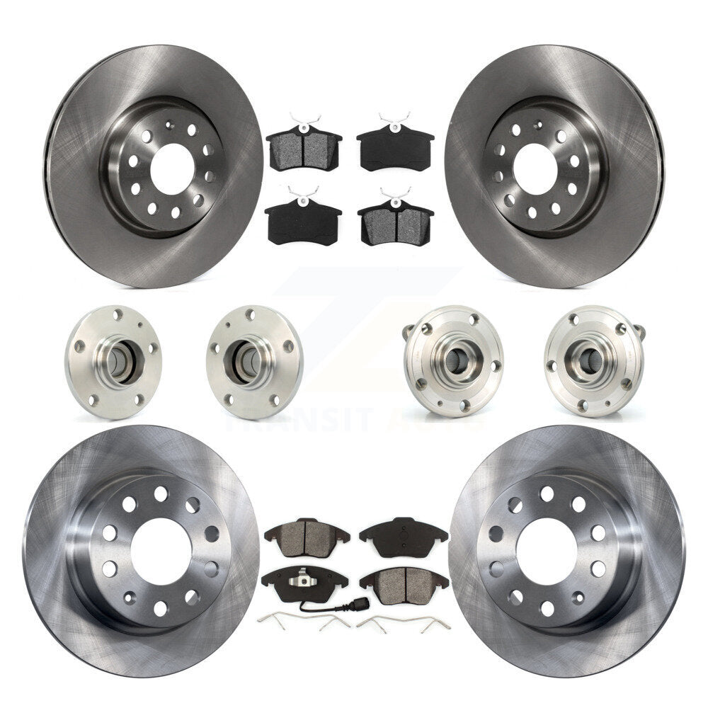 Kit de Rotor et plaquettes de frein, roulement de moyeu avant et arrière (10 pièces) pour Volkswagen Jetta Beetl