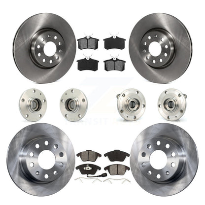 Kit de Rotor et plaquettes de frein, roulement de moyeu avant et arrière (10 pièces) pour Volkswagen Jetta Beetl