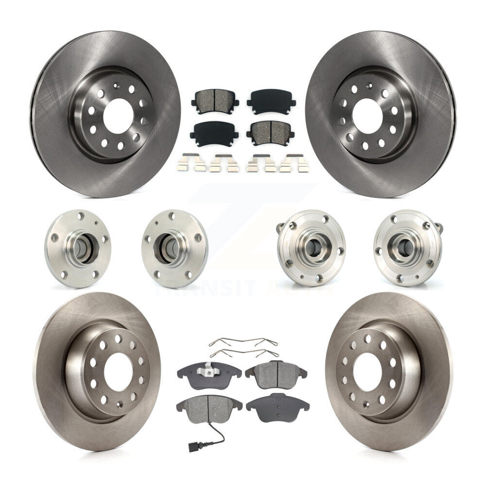 Kit de plaquettes de Rotor de frein, roulement de moyeu avant et arrière (10 pièces) pour Volkswagen Tiguan Audi Q