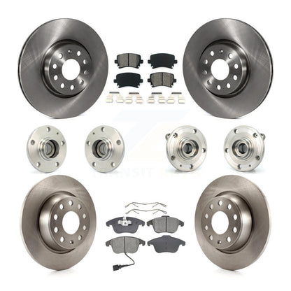 Kit de plaquettes de Rotor de frein, roulement de moyeu avant et arrière (10 pièces) pour Volkswagen Tiguan Audi Q
