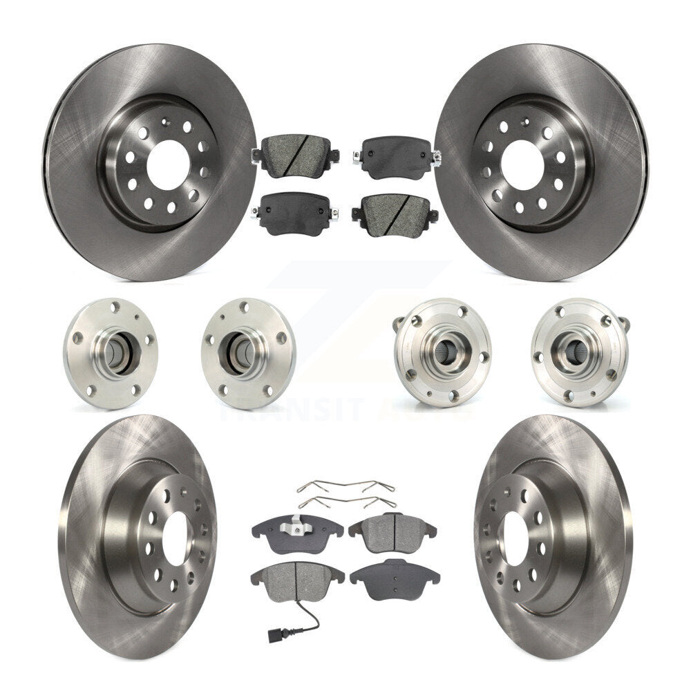 Kit de rotor et de plaquettes de frein à disque, roulement de moyeu avant et arrière (10 pièces) pour Audi Q 2016 – 2018