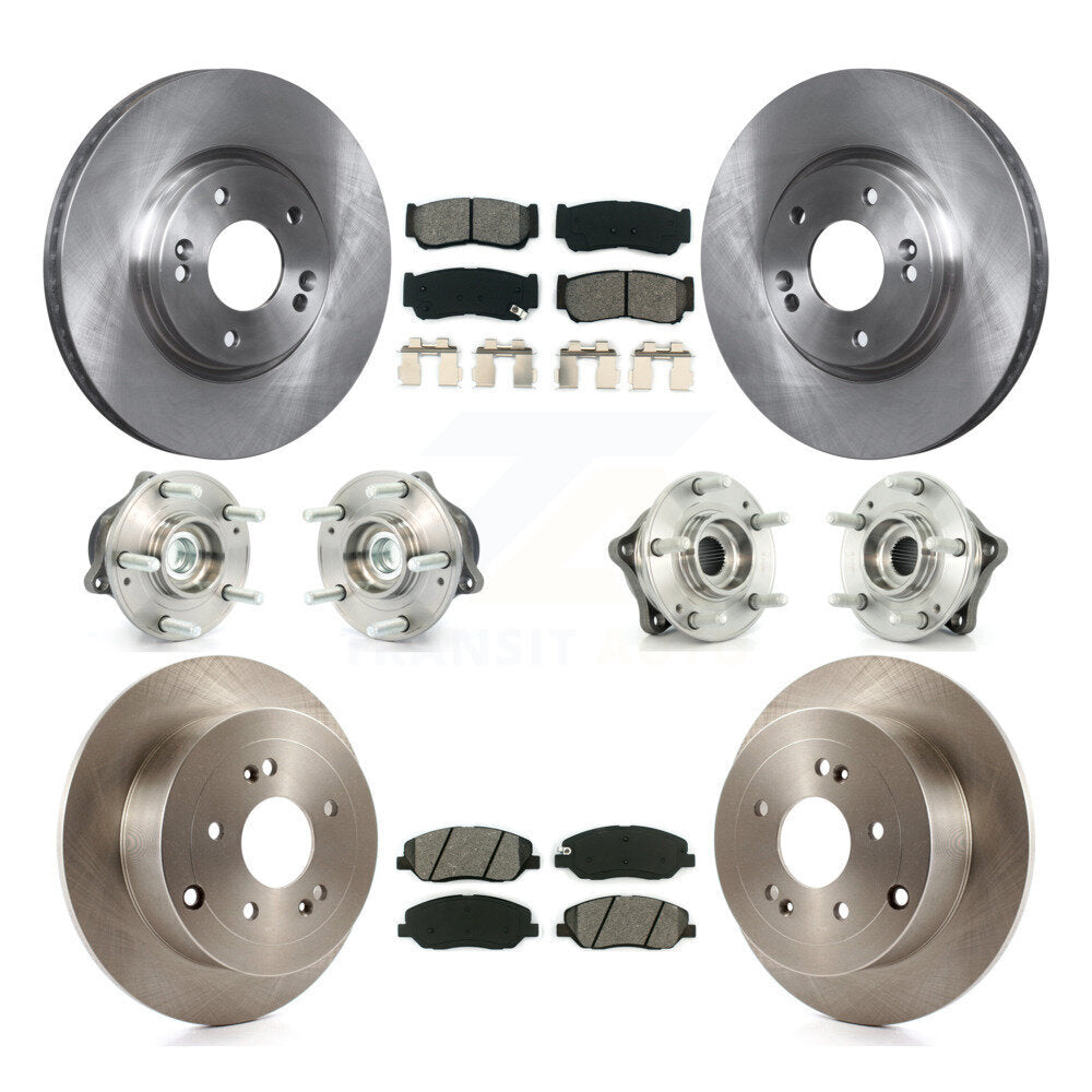 Kit de plaquettes de Rotor de frein, roulement de moyeu avant et arrière (10 pièces) pour Hyundai Santa Fe FW 07-09