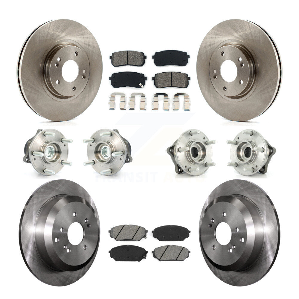 Kit de plaquettes de Rotor de frein, roulement de moyeu avant et arrière (10 pièces) pour Hyundai Veracruz FW 07-12