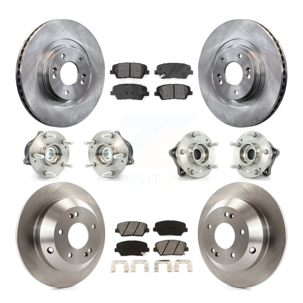 Kit de plaquettes de Rotor de frein, roulement de moyeu avant et arrière (10 pièces) pour Kia Sorento FW 2014 – 2015