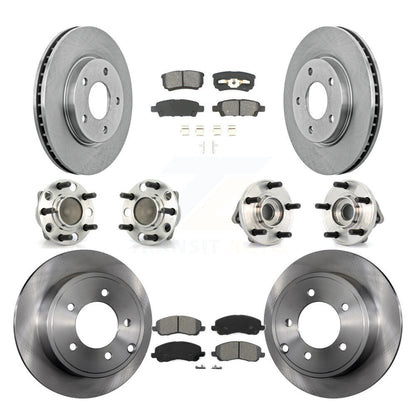 Kit de rotors et plaquettes de frein à disque, roulements de moyeu avant et arrière (10 pièces) pour Dodge Caliber