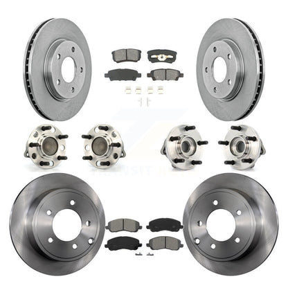 Kit de rotors et plaquettes de frein à disque, roulements de moyeu avant et arrière (10 pièces) pour Dodge Caliber