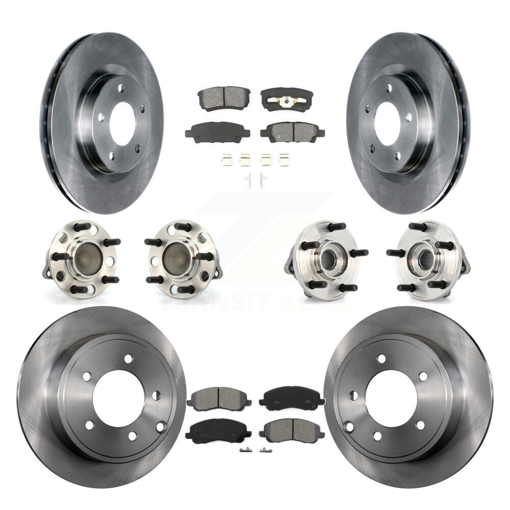 Kit de plaquettes de Rotor de frein, roulement de moyeu avant et arrière (10 pièces) pour Chrysler Dodge Sebring 20