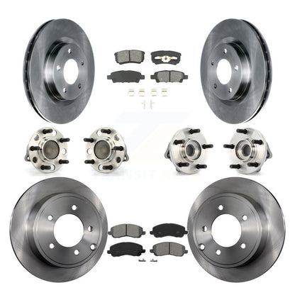Kit de plaquettes de Rotor de frein, roulement de moyeu avant et arrière (10 pièces) pour Chrysler Dodge Sebring 20
