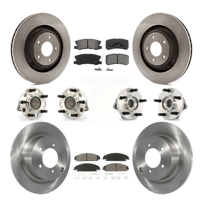 Kit de rotors et plaquettes de frein à disque, roulements de moyeu avant et arrière (10 pièces) pour Dodge Caliber