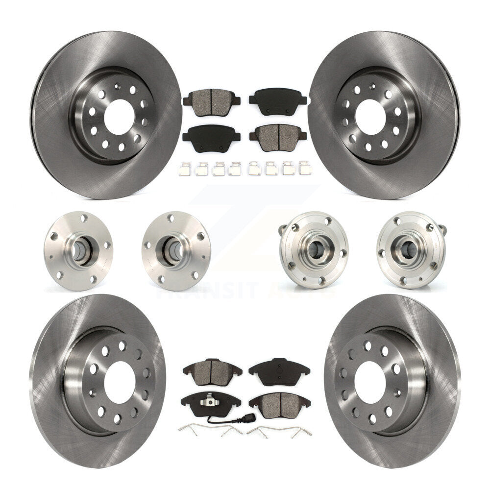 Kit de rotors et plaquettes de frein à disque, roulements de moyeu avant et arrière (10 pièces) pour Volkswagen GT