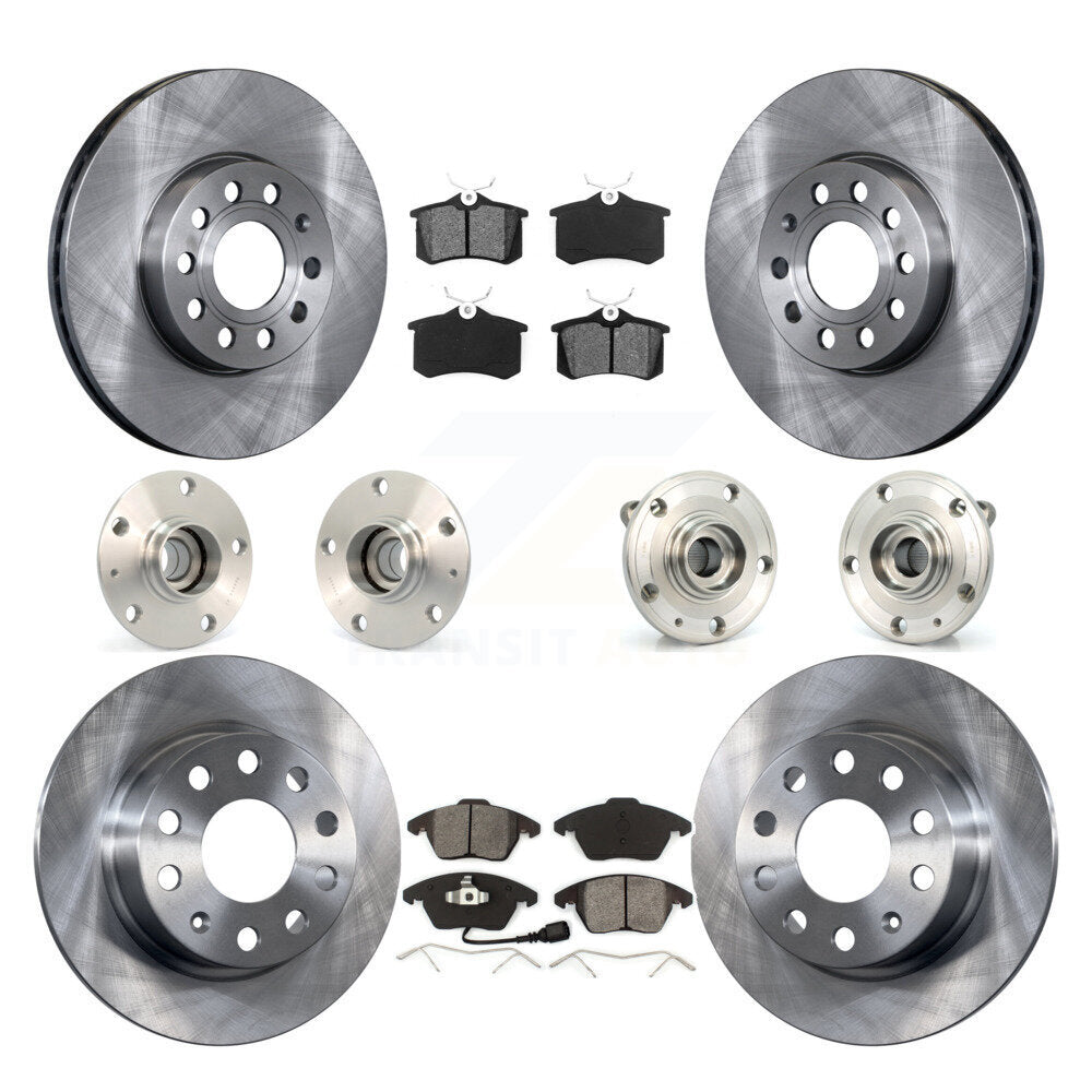 Kit de Rotor et de plaquettes de frein à disque, roulement de moyeu avant et arrière (10 pièces) pour Volkswagen Beetl
